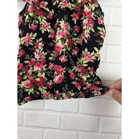 Miss Majesty Multicolor Black Floral Peasant Tank Top Blouse Kids Girls 3/4 - Picture 7 of 12